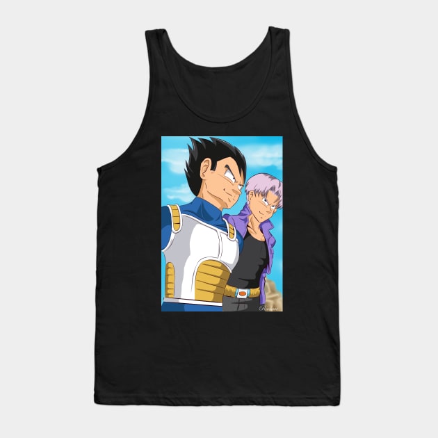 Trunks and Vegeta Tank Top by Reenave